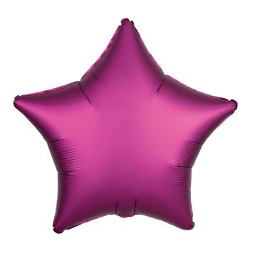 Amscan Metallic Fuchsia Star Standard Foil Balloons