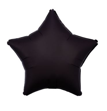 Amscan Silk Lustre Black Star Standard Packaged Foil Balloon