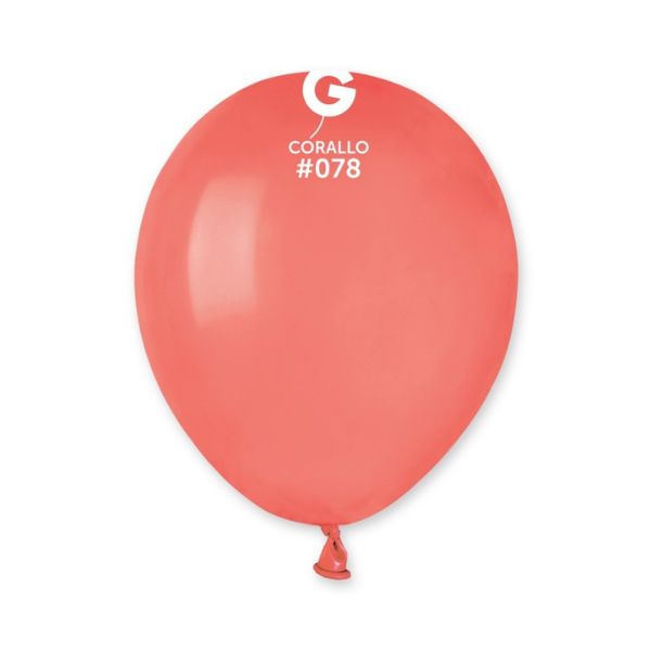 GEMAR 5" PK50 LATEX BALLOONS CORALLO #078 - Click Image to Close