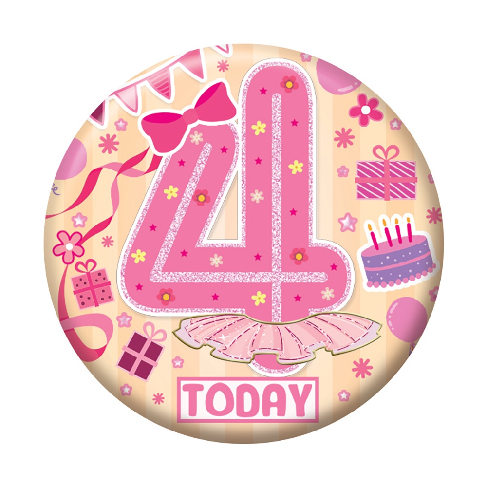 Badges 5.5cm - Age 04 Female - Click Image to Close