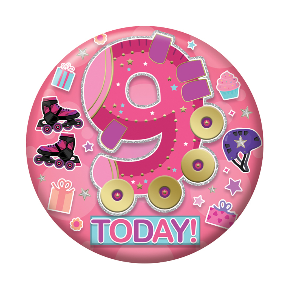 Badges 5.5cm - Age 09 Female - Click Image to Close