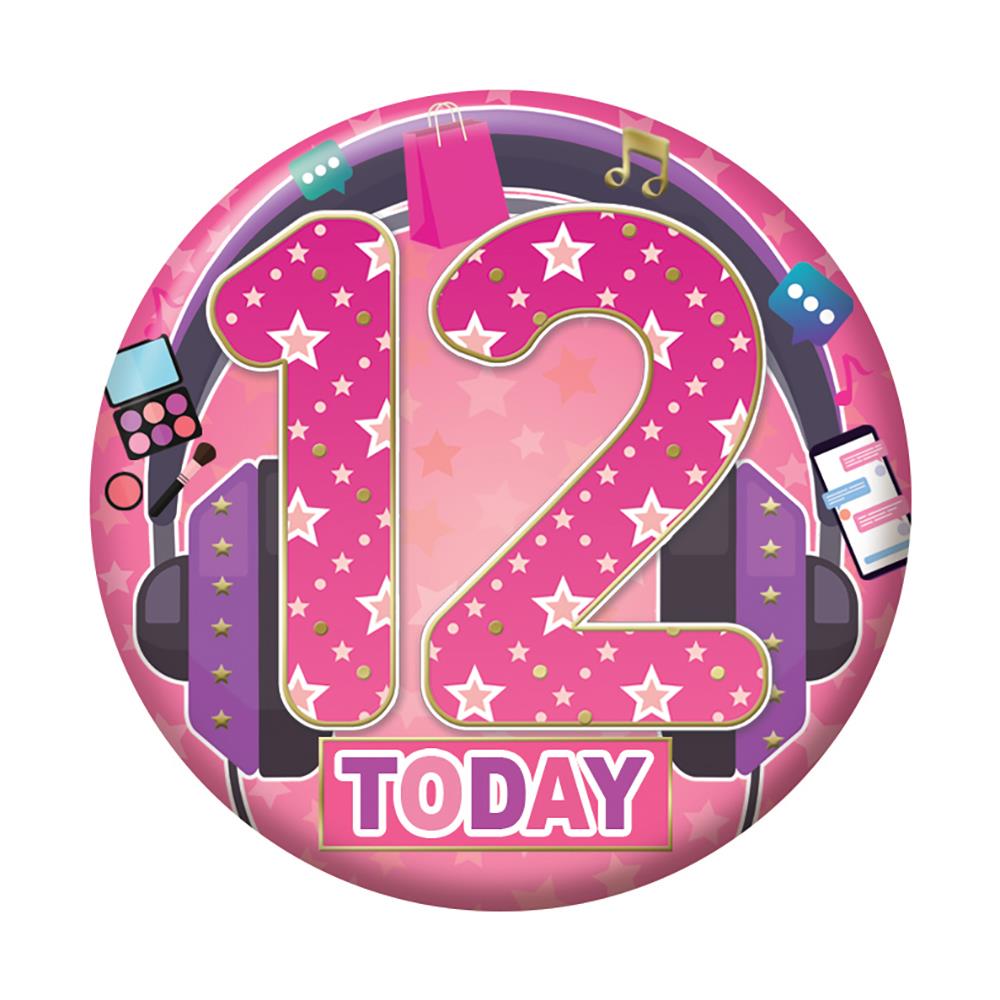 Badges 5.5cm - Age 12 Female - Click Image to Close