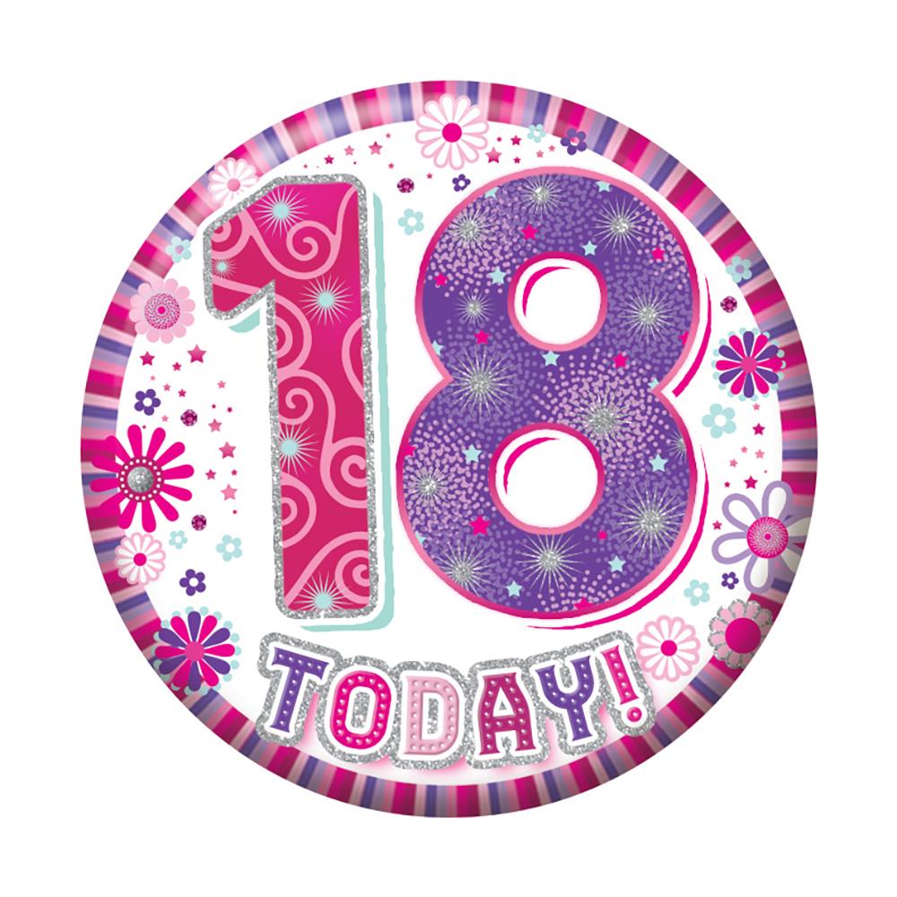 Badges 5.5cm - Age 18 Female - Click Image to Close