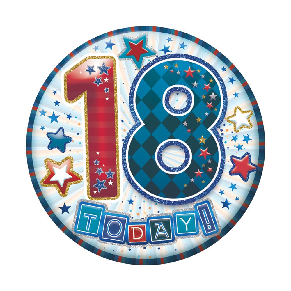 Badges 5.5cm - Age 18 Male - Click Image to Close