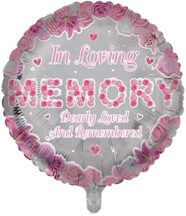 In Loving Memory Pink Round (RB1809A) - Click Image to Close