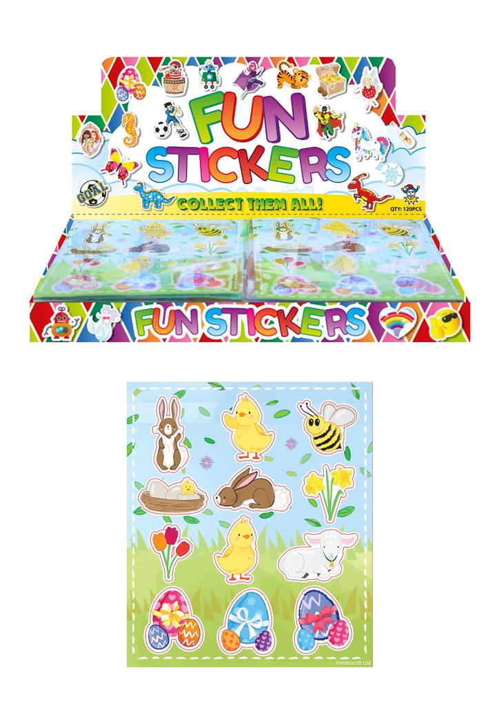 120x EASTER STICKERS SHEET 10X11.5CM (10P EACH) - Click Image to Close