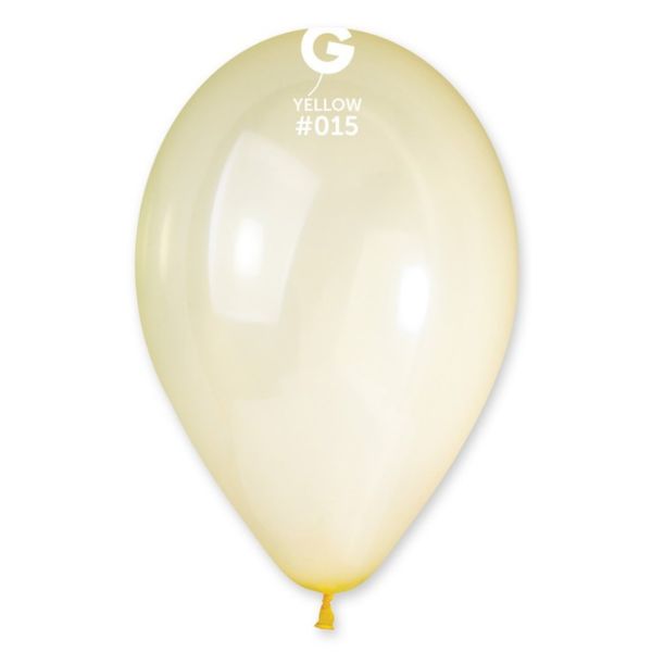GEMAR 13" PK50 LATEX BALLOONS CRYSTAL YELLOW #015 - Click Image to Close
