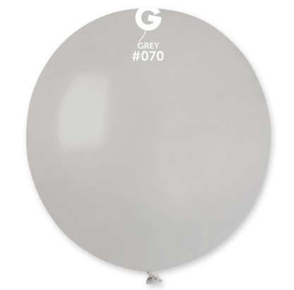 Gemar 19" Pack Of 25 Latex Balloons Grey #070 - Click Image to Close