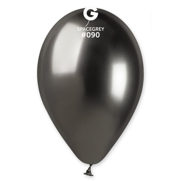 GEMAR 13" PK50 LATEX BALLOONS SHINY SPACE GREY #090 - Click Image to Close