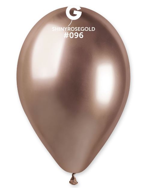 GEMAR 13" PK25 LATEX BALLOONS SHINY ROSE GOLD #096 - Click Image to Close