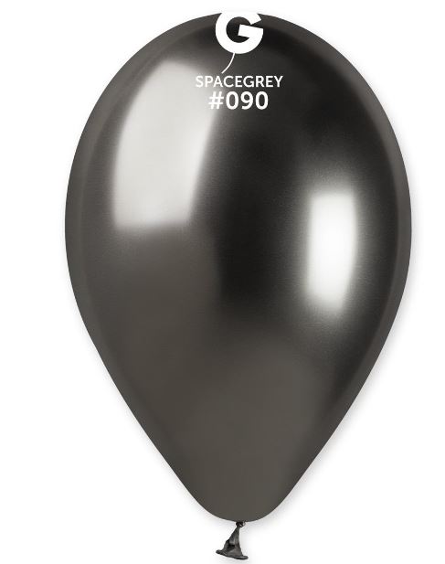 GEMAR PK25 LATEX BALLOONS SHINY SPACE GREY #090 - Click Image to Close