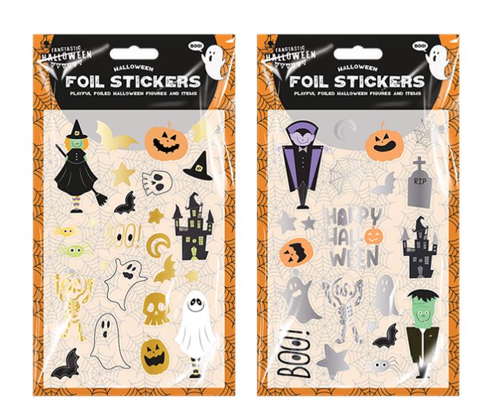 HALLOWEEN FOIL FINISH STICKERS - Click Image to Close