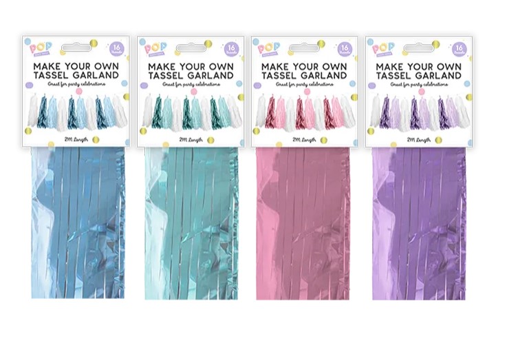 Pastel DIY Tassel Garland 2M - Click Image to Close