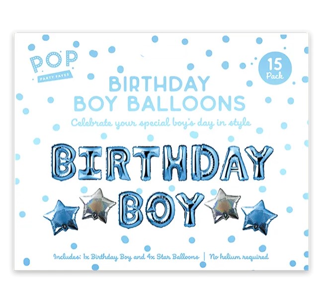 Birthday Boy Balloon Pack - Click Image to Close