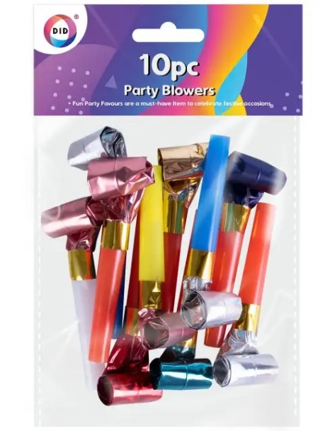 Party Blowers 10PC - Click Image to Close
