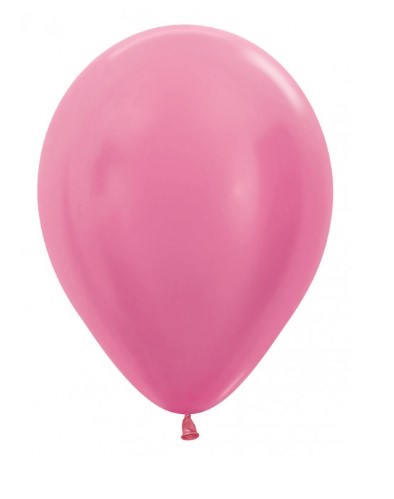 Sempertex 12" Pearl Fuchsia Cream Latex Balloons 12 Pack - Click Image to Close