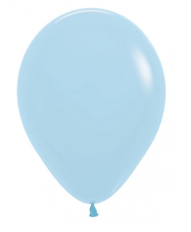 Sempertex 12" Pastel Matte Blue Latex Balloons 12 Pack - Click Image to Close