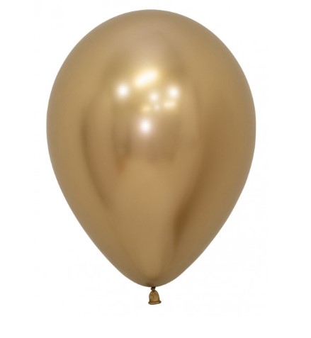 Sempertex 12" Reflex Gold Latex Balloons 50 Pack - Click Image to Close