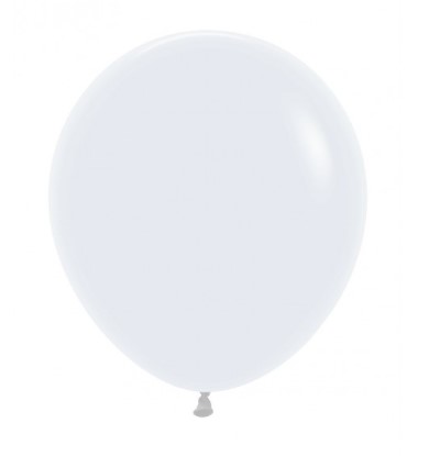 Sempertex 18" White Latex Balloons 25 Pack - Click Image to Close