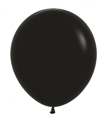 Sempertex 18" Black Latex Balloons 25Pack - Click Image to Close