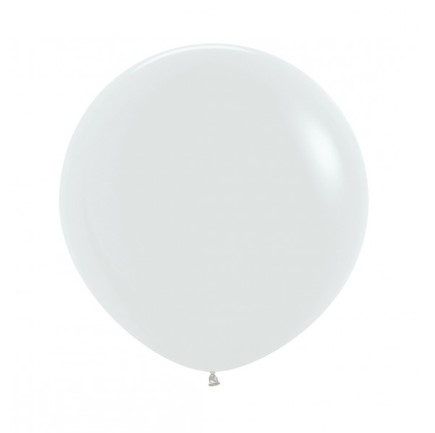 Sempertex 24" White Latex Balloons 3 Pack - Click Image to Close