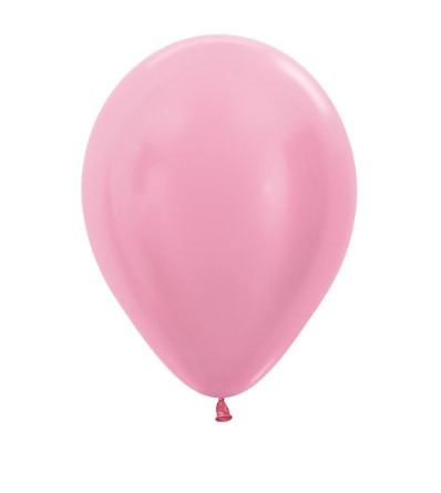 Sempertex 5" Pearl ( Satin ) Pink Latex Balloons 50 Pack - Click Image to Close