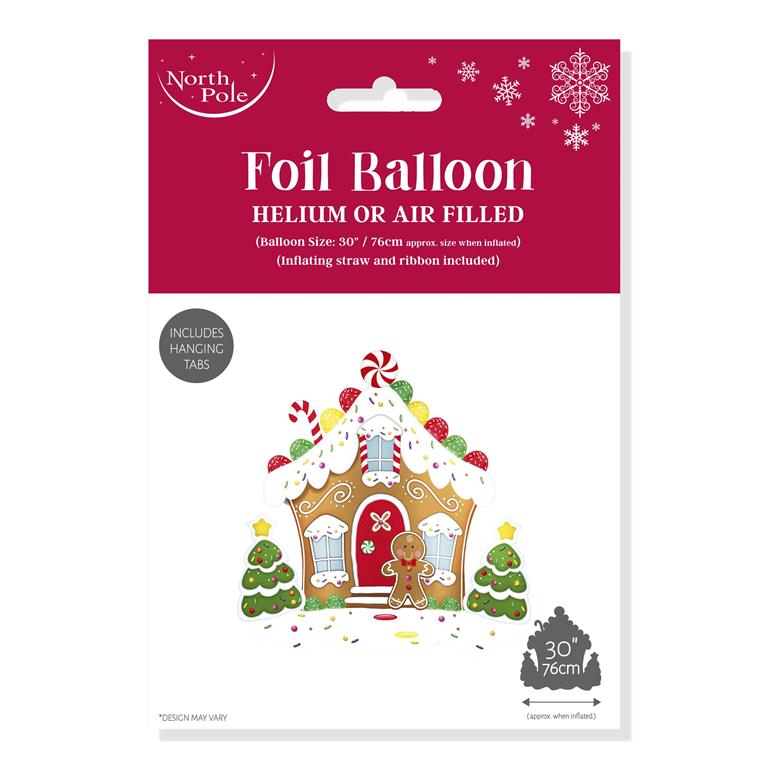 SANTA GROTTO FOIL BALLOON 71CM X 71CM - Click Image to Close