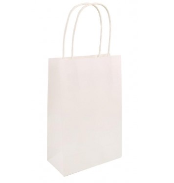 White Paper Party Bag with Matching Handles