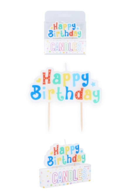 Happy Birthday Candle (8.3cm x 4cm) - Click Image to Close